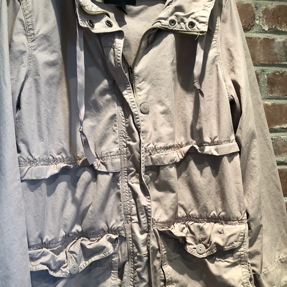 Tan/ Khaki Parka w/ Hood - Picture 3 of 4